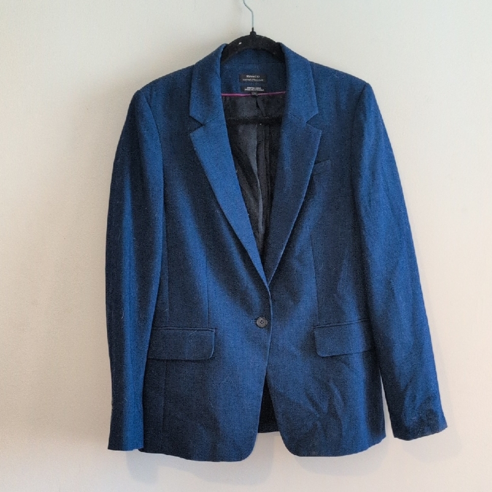 RW&CO. Navy Suit Jacket with Pink Trim